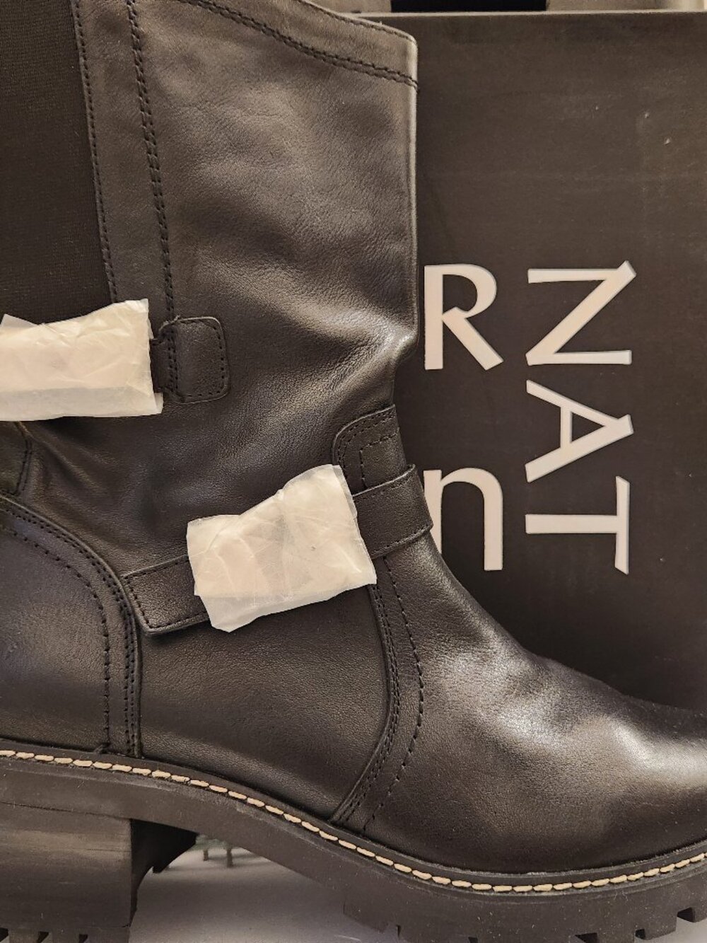 Naturalizer "Talon" Black Leather Boots. Mid Calf. NIB. Size 9.5 Wide.